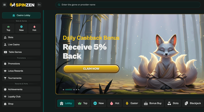 Spinzen online casino Ireland